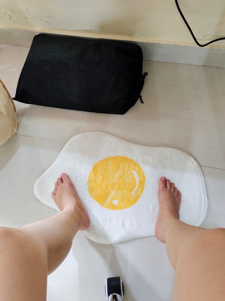 fluffy sunny side up rug