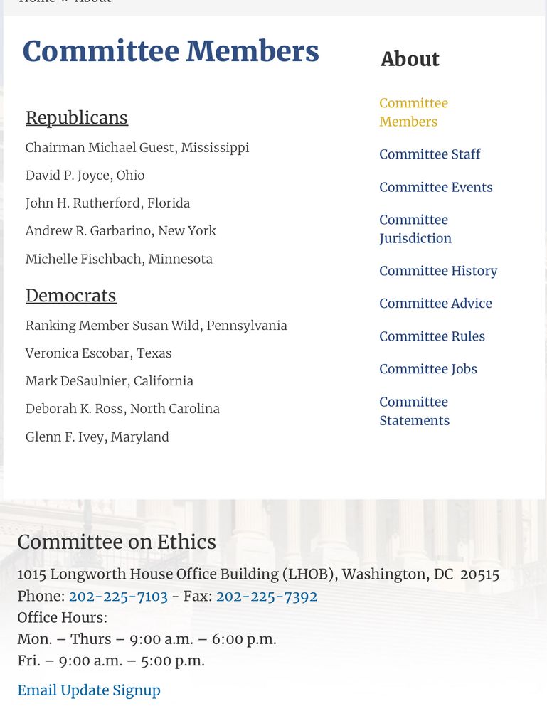 House Ethics Committee