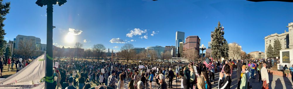 Images from protests at Denver Capitol, 2/5/24