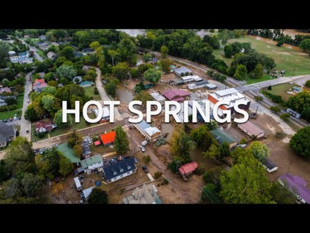 Hot Springs, North Carolina Flooding Drone Video (Hurricane Helene)