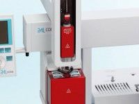 CombiPAL -xt installed on Agilent GC with robotic arm moving headspace vial to autosampler