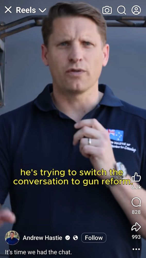 Andrew Hastie, certified cunt, arguing against gun reform