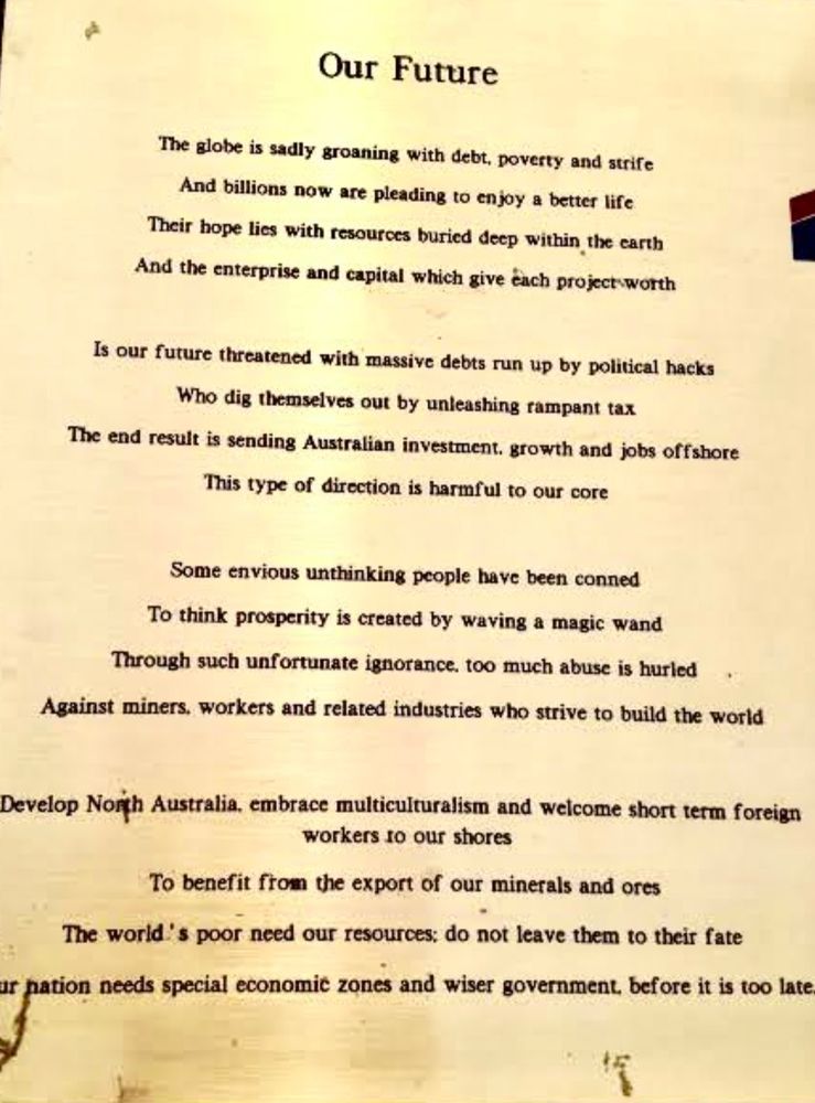 The worst thing you have ever read, a 'poem' but Gina Rinehart called 'Our Future'