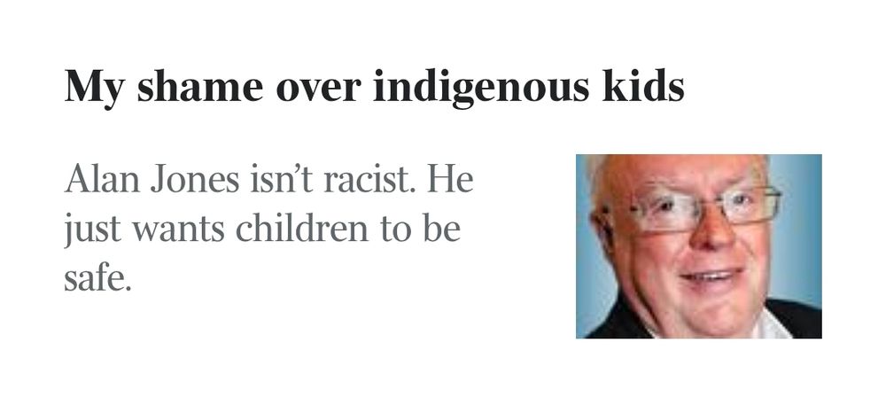 Graham Richardson (who has died) being racist and claiming Alan Jones isn't racist, in The Australian