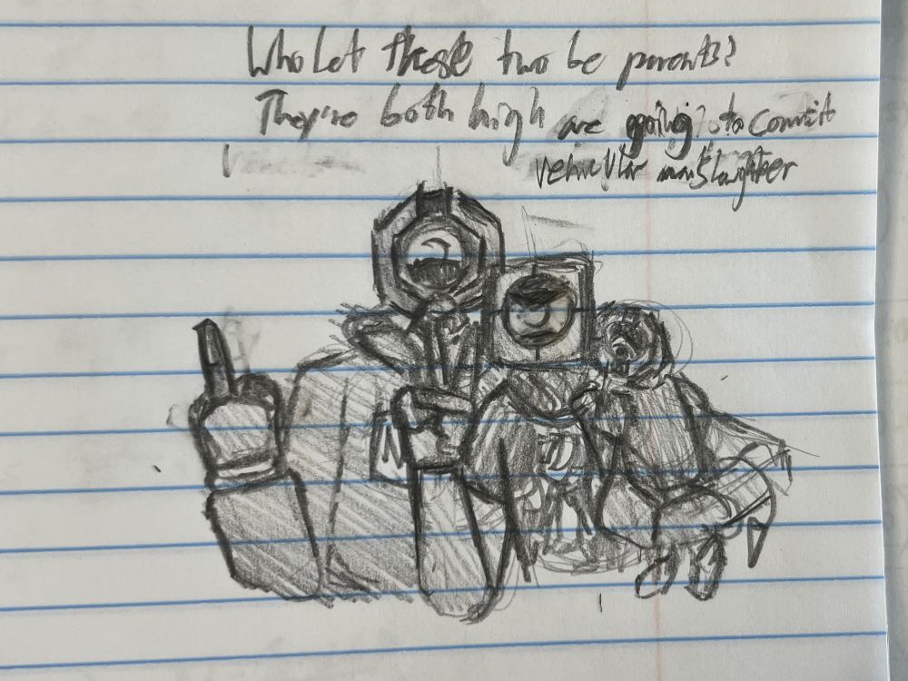 Text says "Who let these two be parents? They're both high and are going to commit vehicular manslaughter."