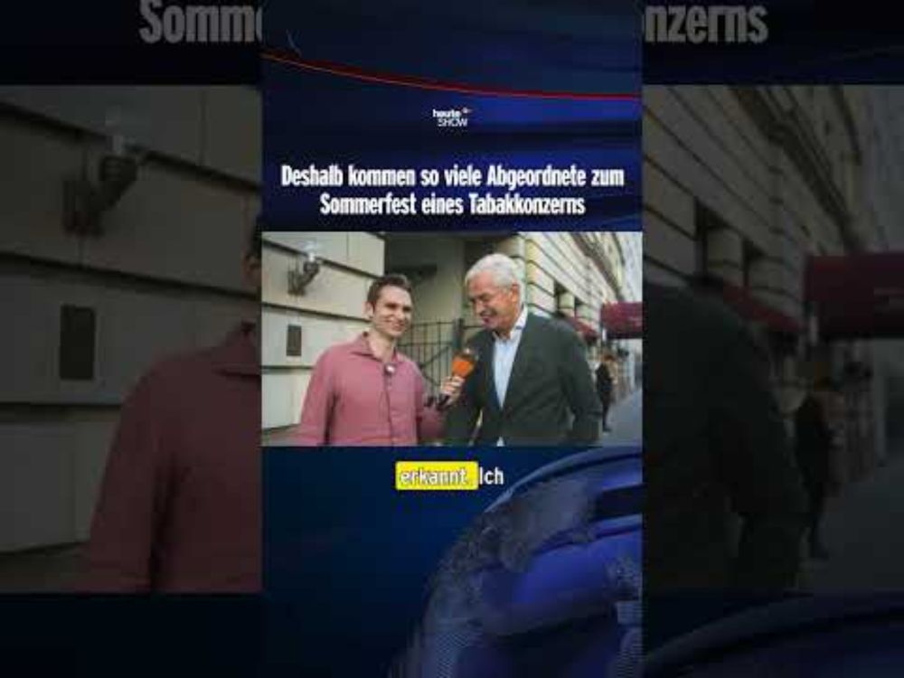 Deshalb gehen so viele Abgeordnete zum Sommerfest eines Tabakkonzerns | heute-show #shorts