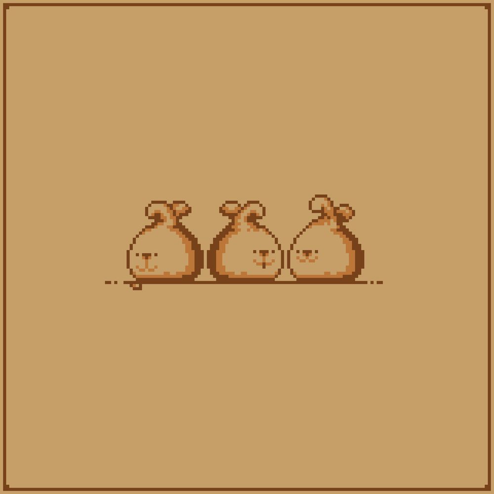 three dumplings side by side kind of looks like cartoon bunnies
