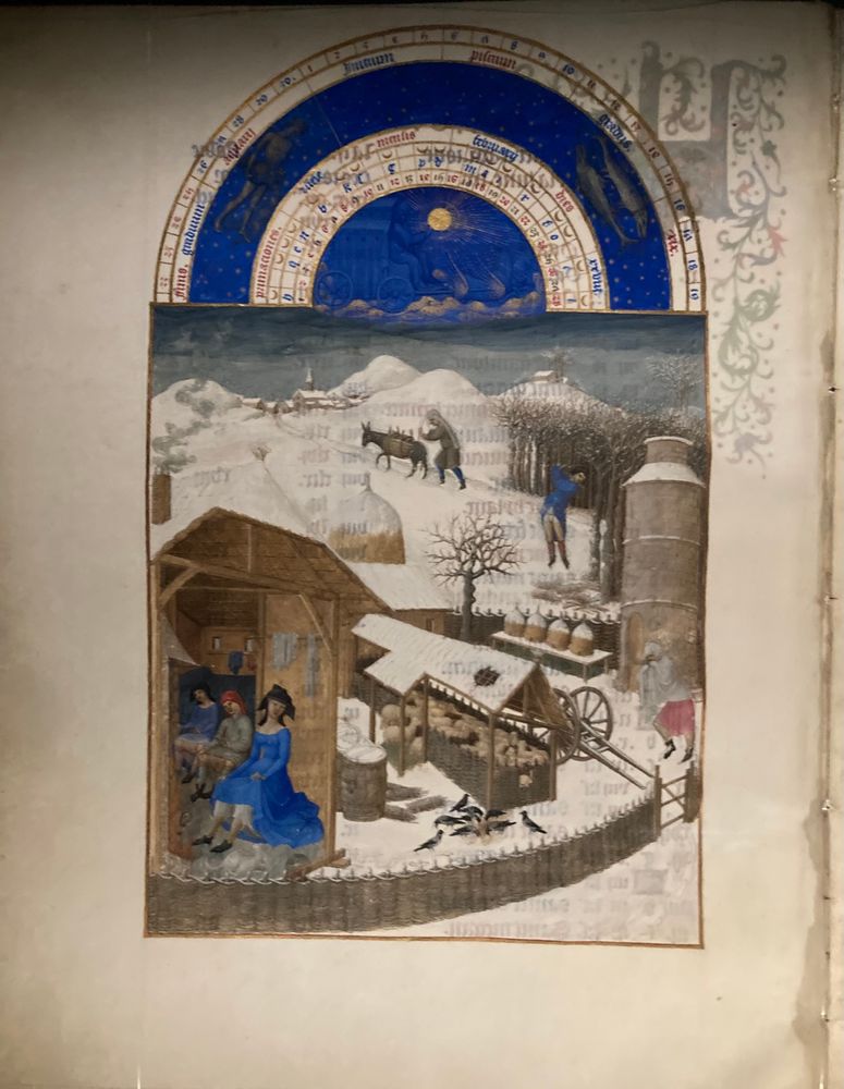 Calendar month of February from the Très riches heures du Duc de Berry