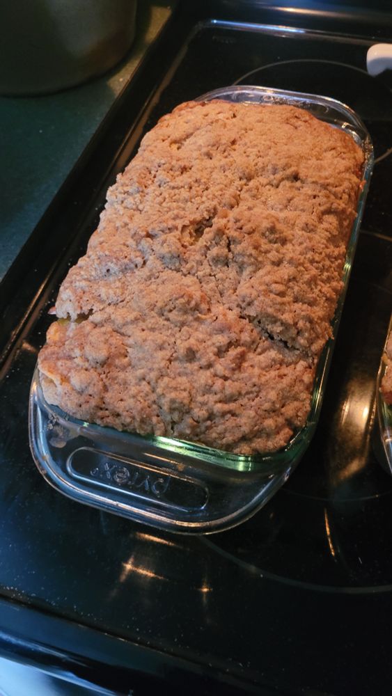 A delicious loaf of peach bread