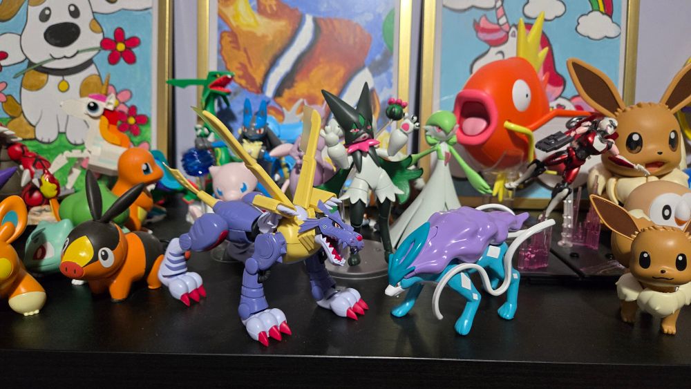 Bandai Pokémon and Digimon kits.