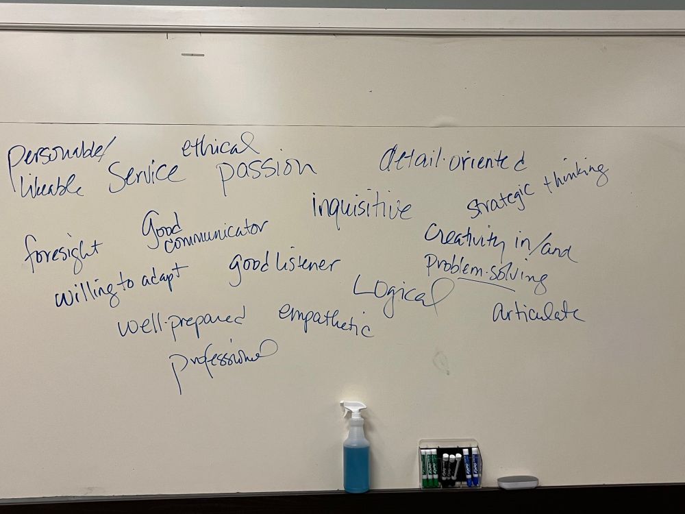 My 1Ls' responses to "What makes a good lawyer?"