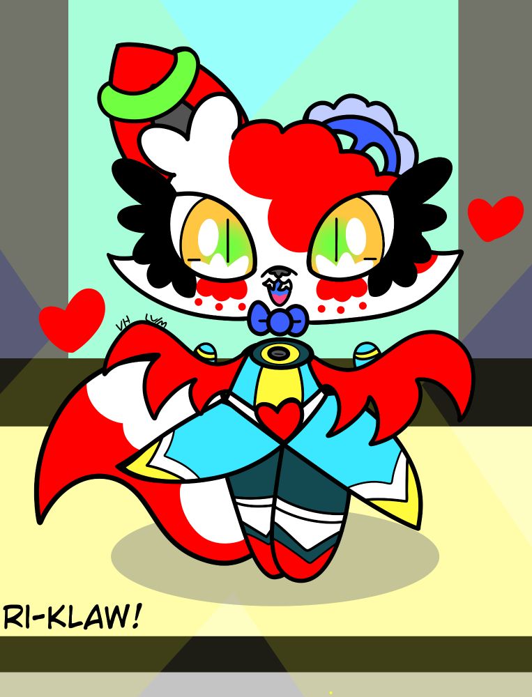 Meet the Ri-Klaw!

She is a vampire cat robot who can detach her head and explode! 

She is popular among magicians and can deactivate rogue Iron Paws by booping their snoot, since they're both connected to the same program! 