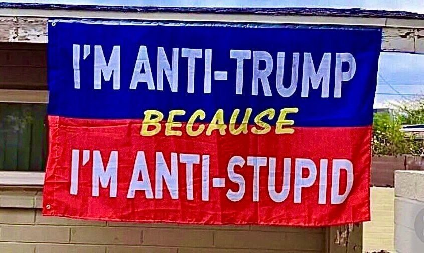 I'M ANTI-TRUMP
BECAUSE
I'M ANTI-STUPID🖖