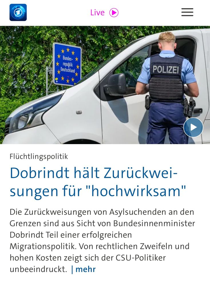 Flüchtlingspolitik Dobrindt hält Zurückweisungen für 