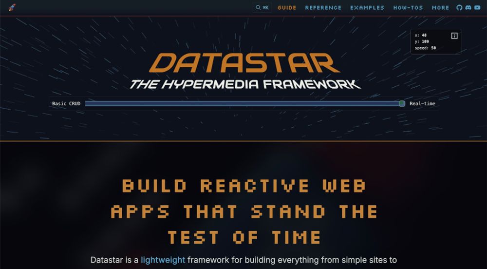 The new Datastar homepage.