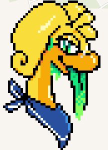 Gulden the Goodra pixel art drawn on Wplace