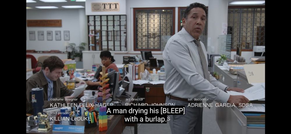 Oscar on the show The Paper