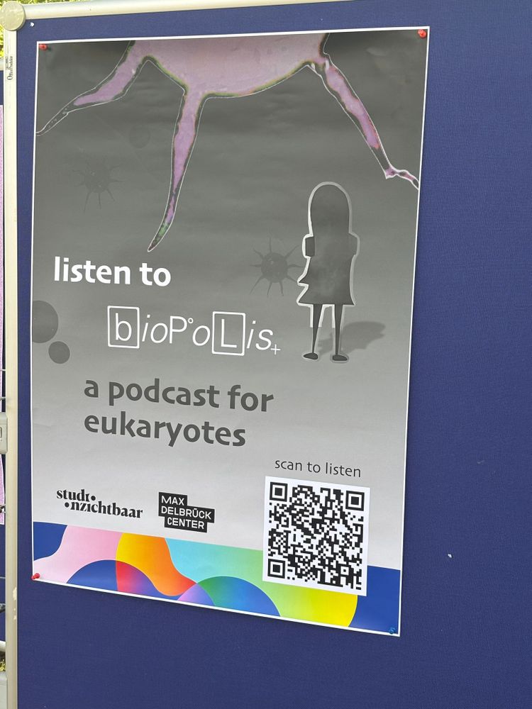 Poster promoting “Biopolis, a podcast for eukaryotes.”