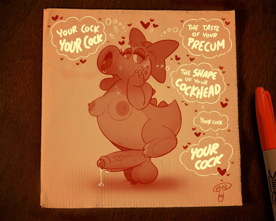 fast doodle of birdo in one of the classic nintento poses but with a big cock n balls