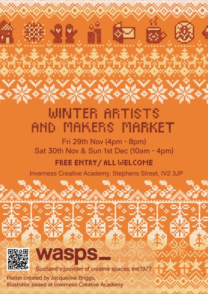 Poster design for the Inverness market with the relevant information, designed by artist Jay Briggs.