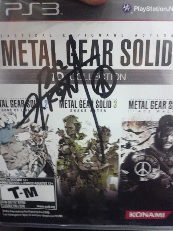 PS3 copy of Metal Gear Solid HD Collection, autographed by Hideo Kojima