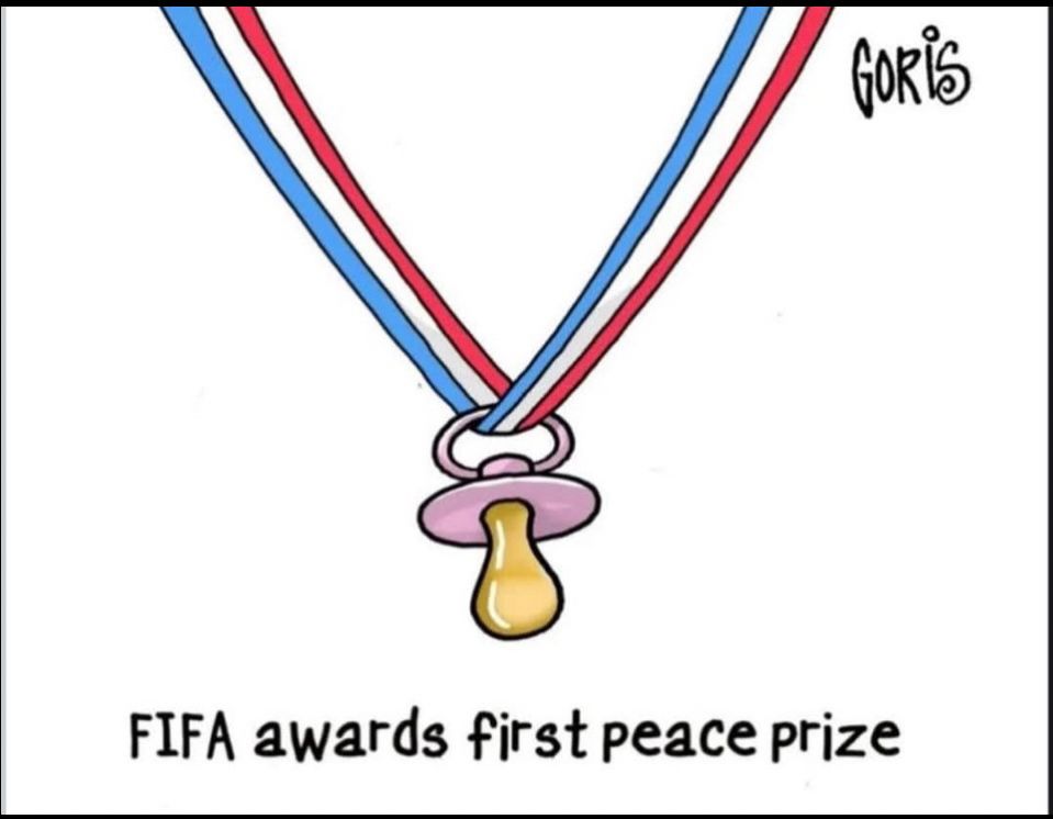 FIFA peace prize is a baby pacifier 