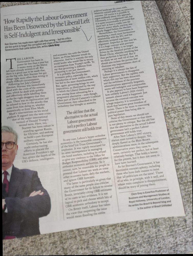 News article on the Starmer government and how they are doing better than anyone will give them credit for.