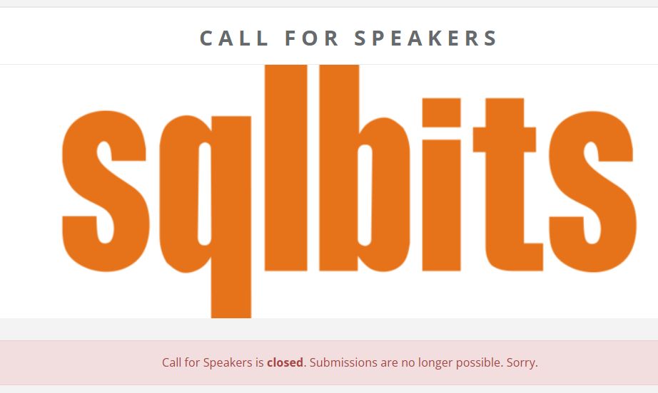 Sqlbits deadline