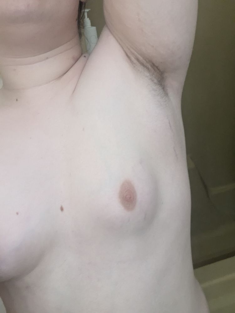 Kirby showing off tit and pit
