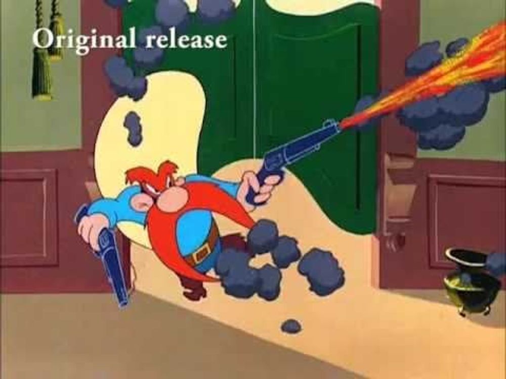 Yosemite Sam censored, in response to the assassination of Mahatma Gandhi