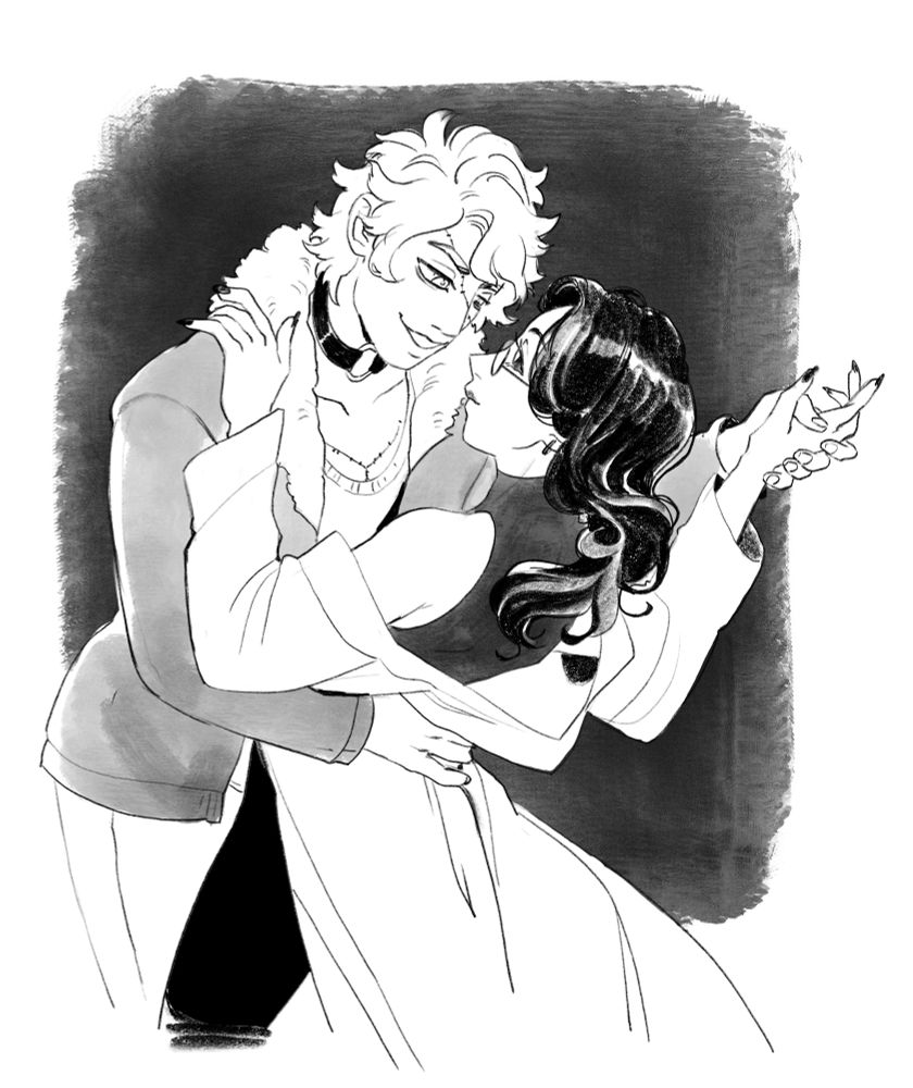 Gash and Virion as drawn by @rosieberry