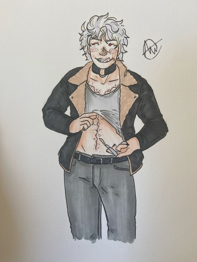 My character Gash as drawn by my husband