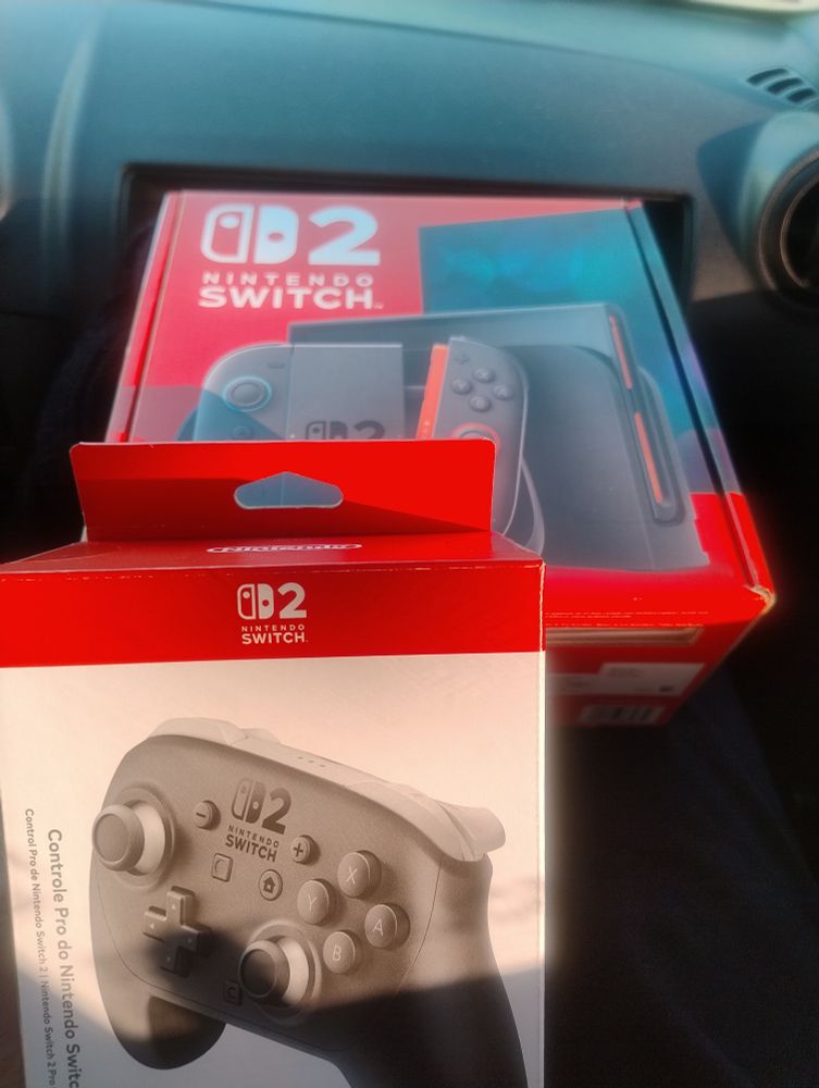 Photo I took my Nintendo Switch 2 with a Pro Controller.