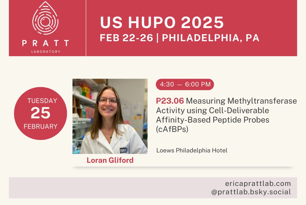 Tuesday, Feb 25
P23:06 - Measuring methyltransferase activity using cell-deliverable affinity-based peptide probes (cAfBPs)
4:30-6:00 pm at Loews Philadelphia Hotel