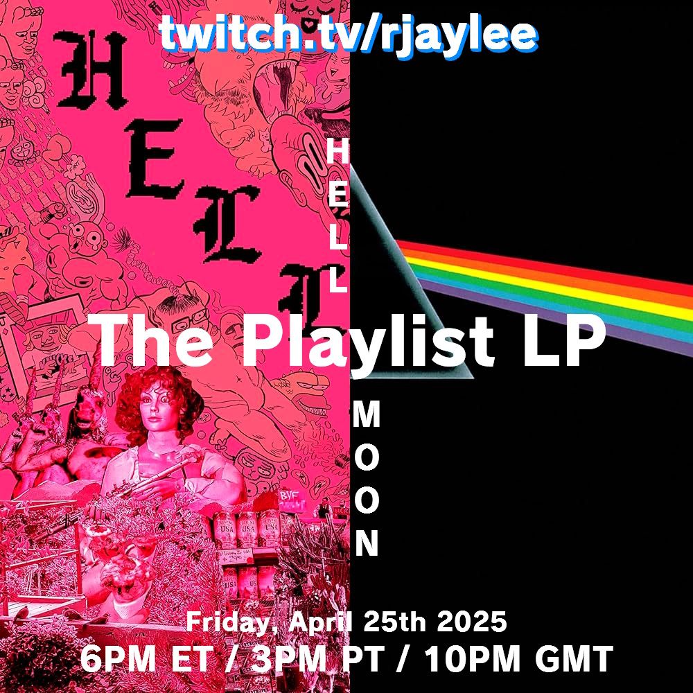 An image of the album art from Jeff Rosenstock's HELLMODE and Pink Floyd's Dark Side of The Moon, merged together in half.