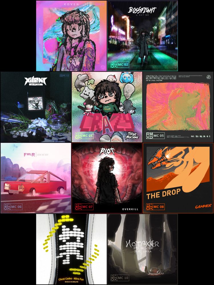 custom versions of every song's cover art from the Spin Rhythm XD's Monstercat DLC 