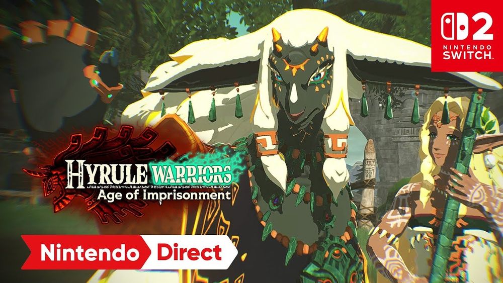 Hyrule Warriors: Age of Imprisonment for Nintendo Switch 2 showcased on Nintendo Direct.
