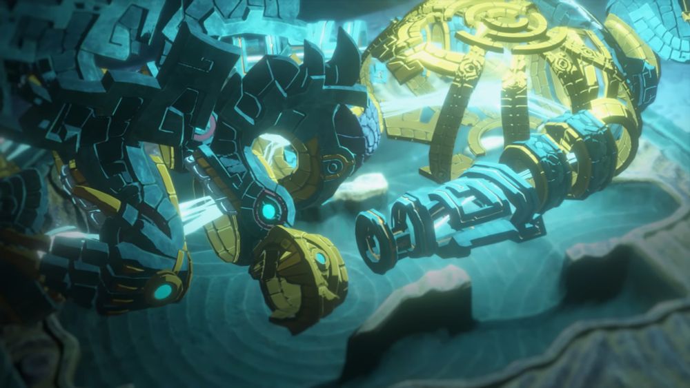 Unknown Zonai construct laying down.