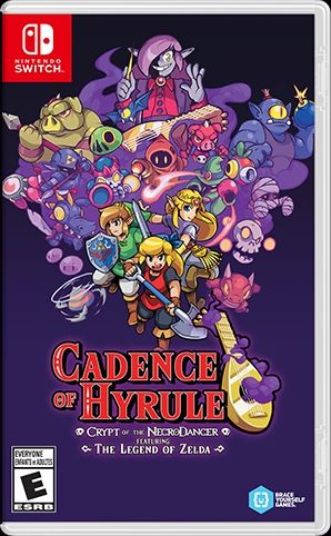 Nintendo Switch box art for Cadence of Hyrule: Crypt of the NecroDancer feat. The Legend of Zelda.