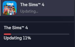 The Sims 4 Updating 11%