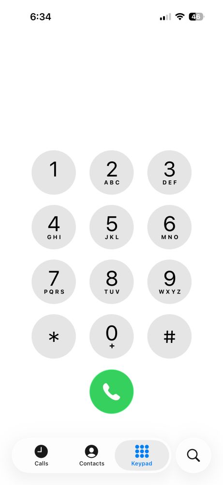 Dialer in iOS 26