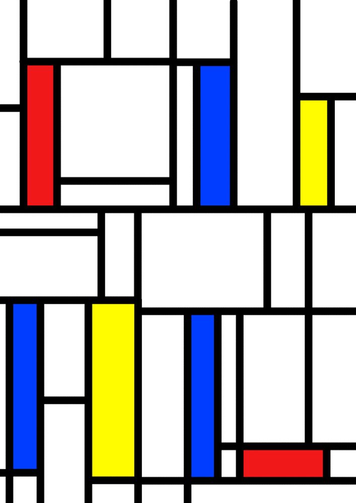 Piet Mondrian style art