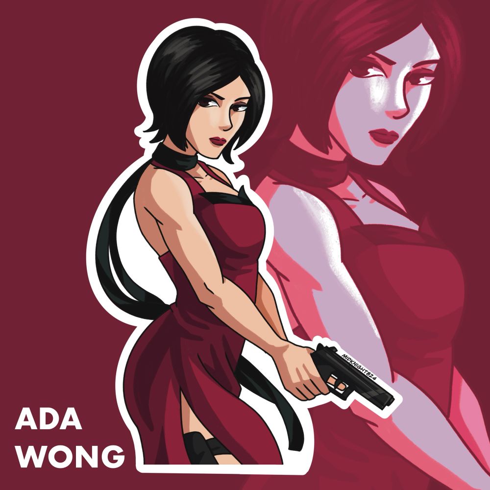 RE4 (2005) Ada Wong sticker design