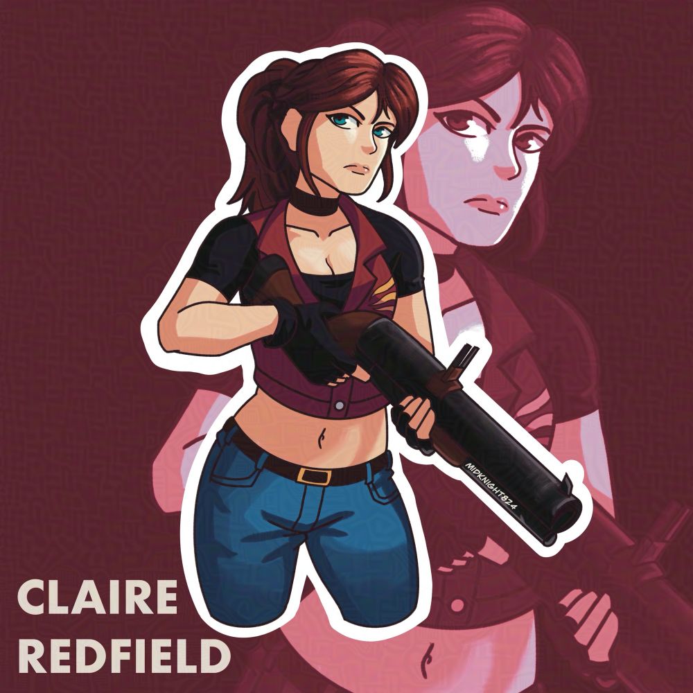 Sticker Design of Claire Redfield in her Code Veronica design