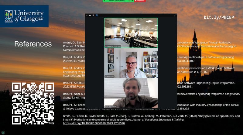 Hybrid talk at Computing Education Practice in Pakistan (PkCEP): 'Delivering a Work-Based Learning Degree Programme in Software Engineering: Lessons from Practice'