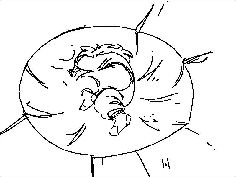 the artist can't help but collapse into the yamcha death pose. truly, truly tragic. 😔