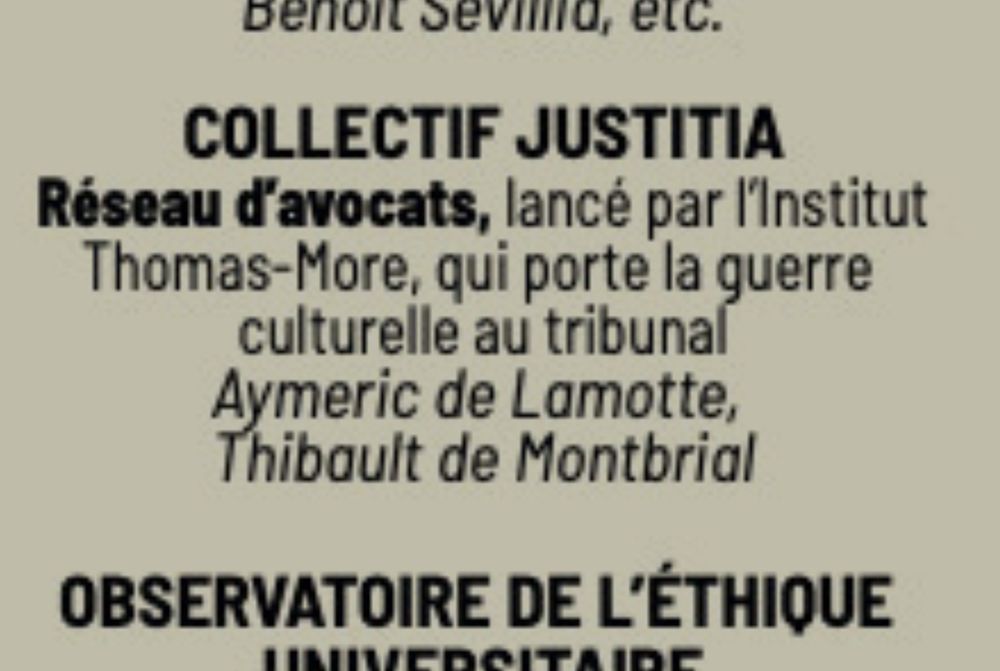 Extrait de l’infographie de l’Humanité sur les premiers bénéficiaires des largesses de Stérin à travers Périclès (février 2025):
passage sur le Collectif Justitia 