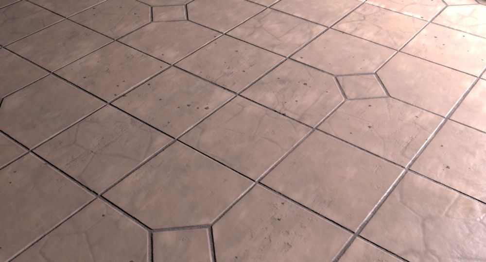 Same 3D material but this time rendered onto a plane.