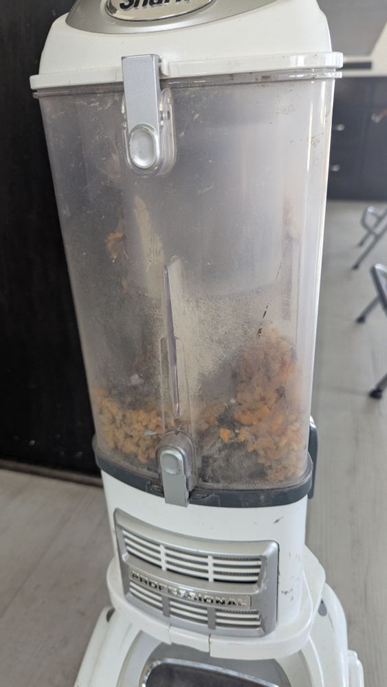 A vacuum cleaner full of who knows what.