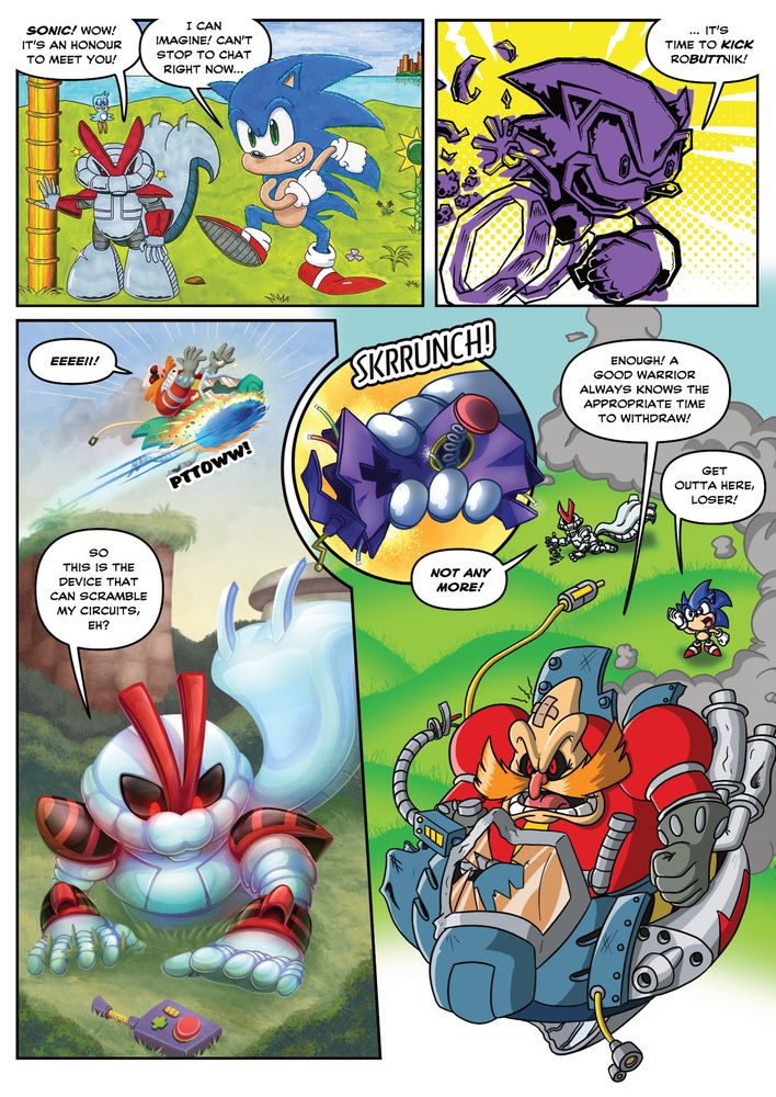 Sonic The Comic Reillustrated 5: Enter the Cybernik (part 3) page 4